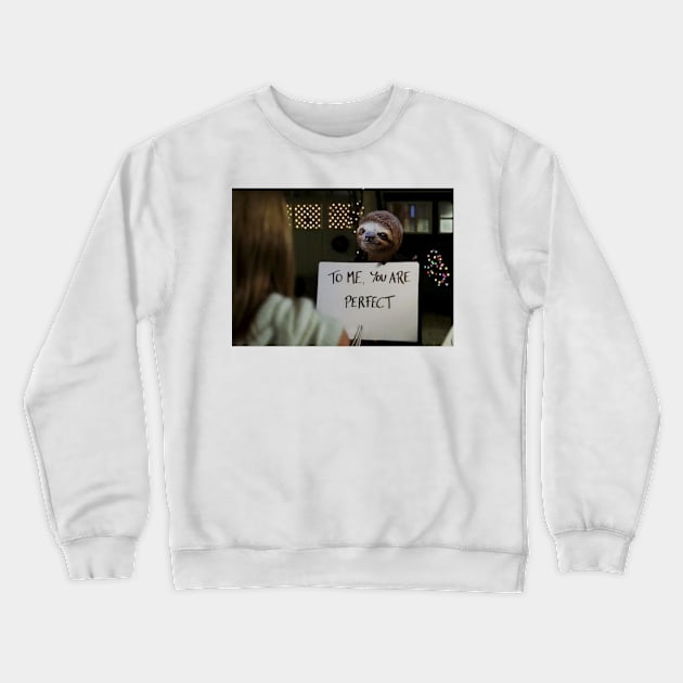 Sloth in Love Actually Crewneck Sweatshirt by luigitarini